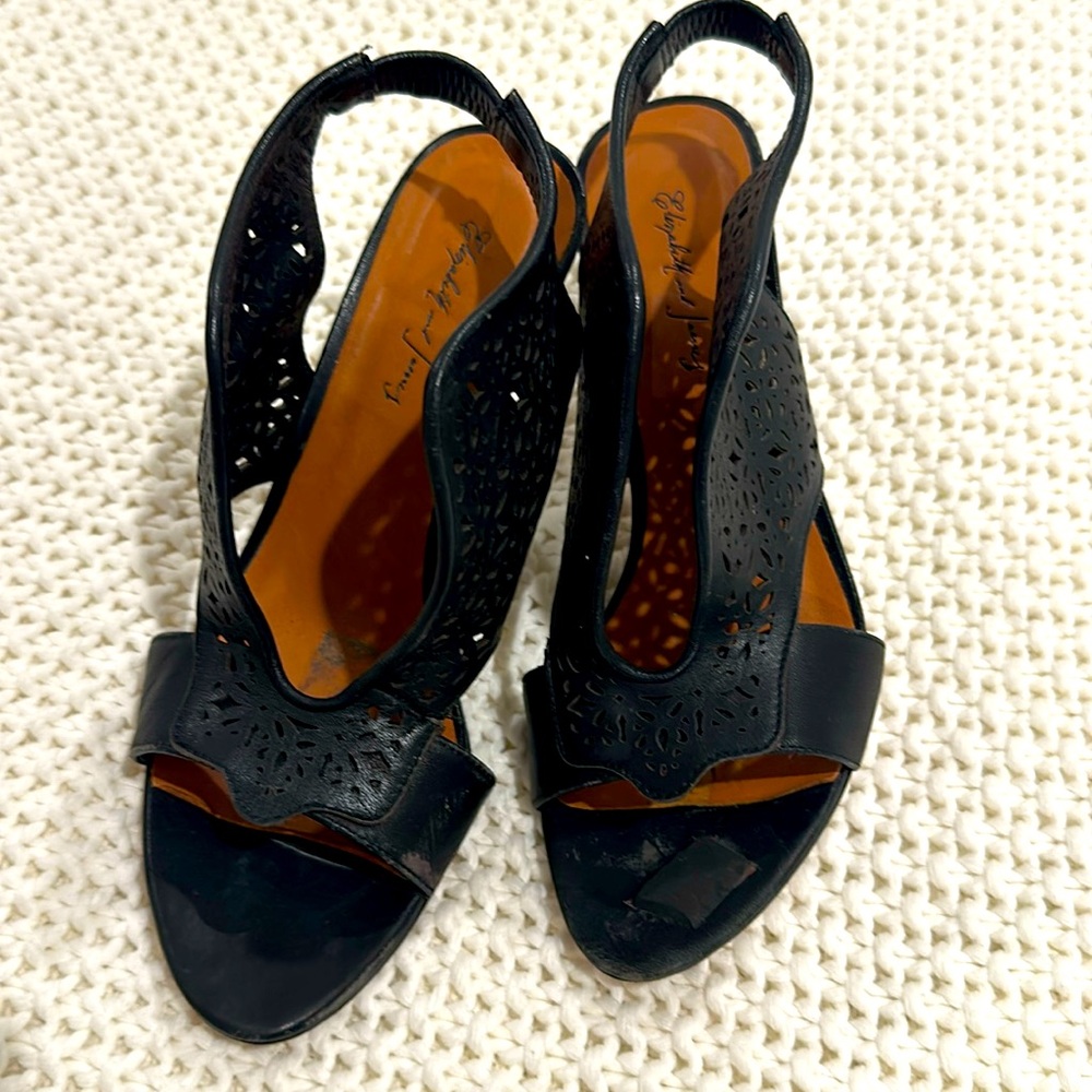 Elizabeth and James Sasha Peep Toe Heels Size 6B